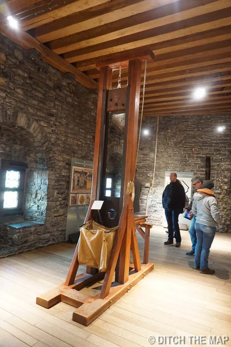 Guillotine in the castle at Gent, Belgium
