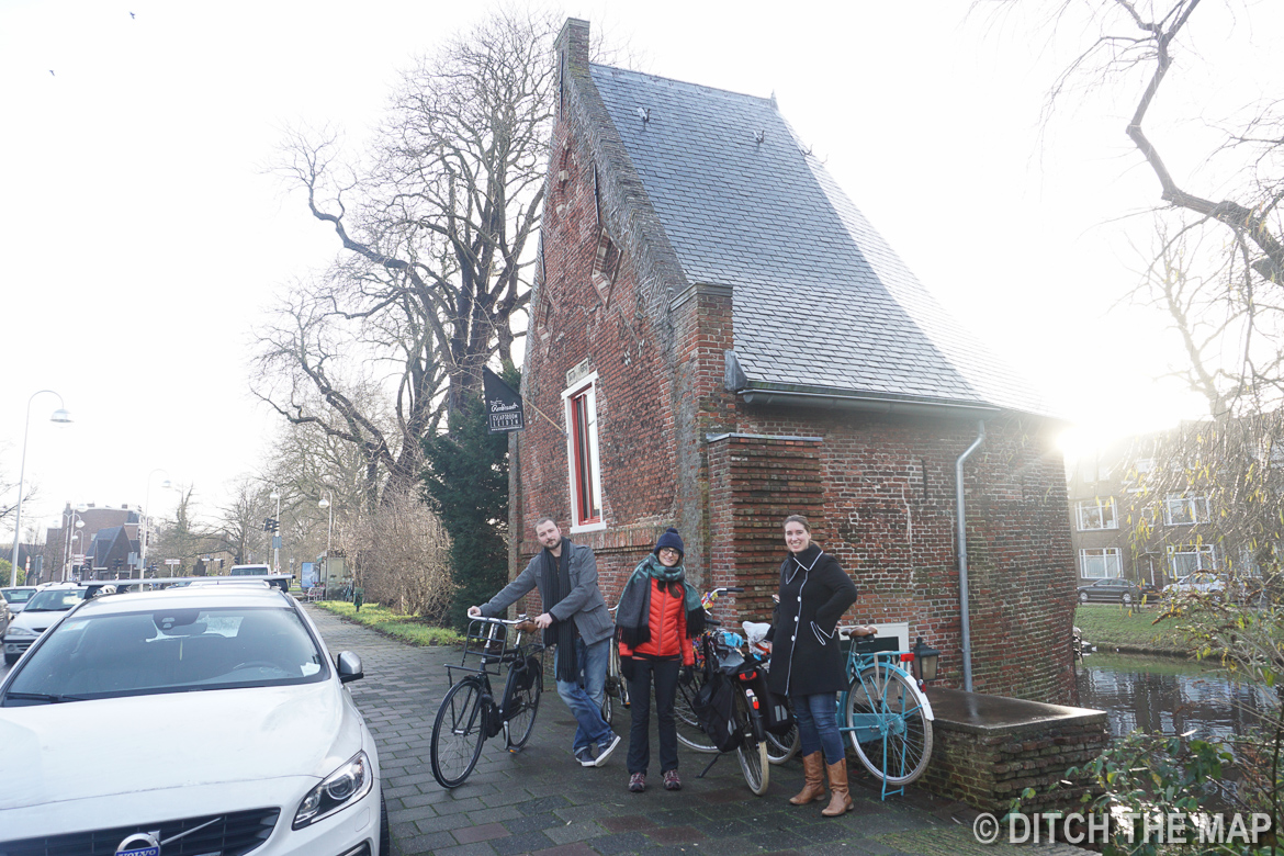 Outside our escape room in Leiden, Netherlands