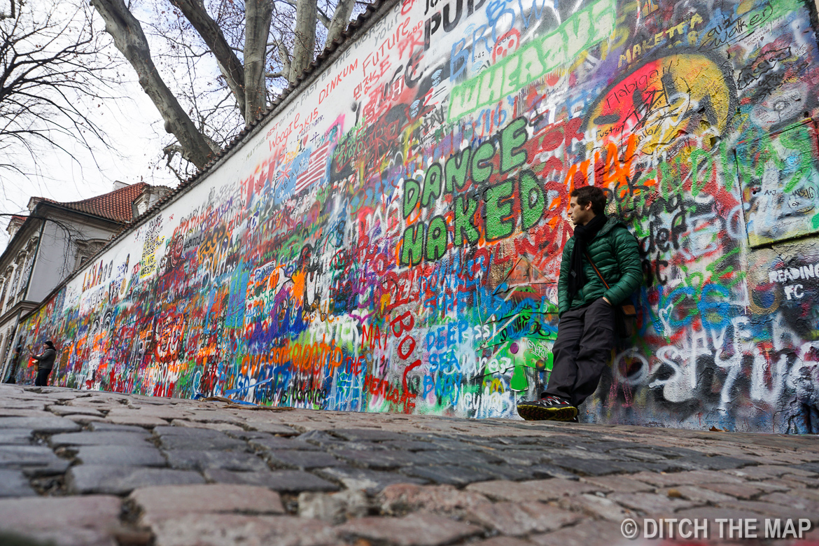 Lennon Wall in Prague, Czech Republic