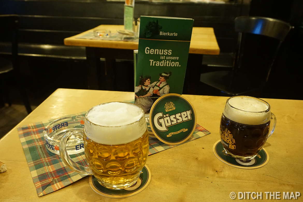 Gösser Bierklinik - Having a beer in the oldest restaurant in Vienna, Austria