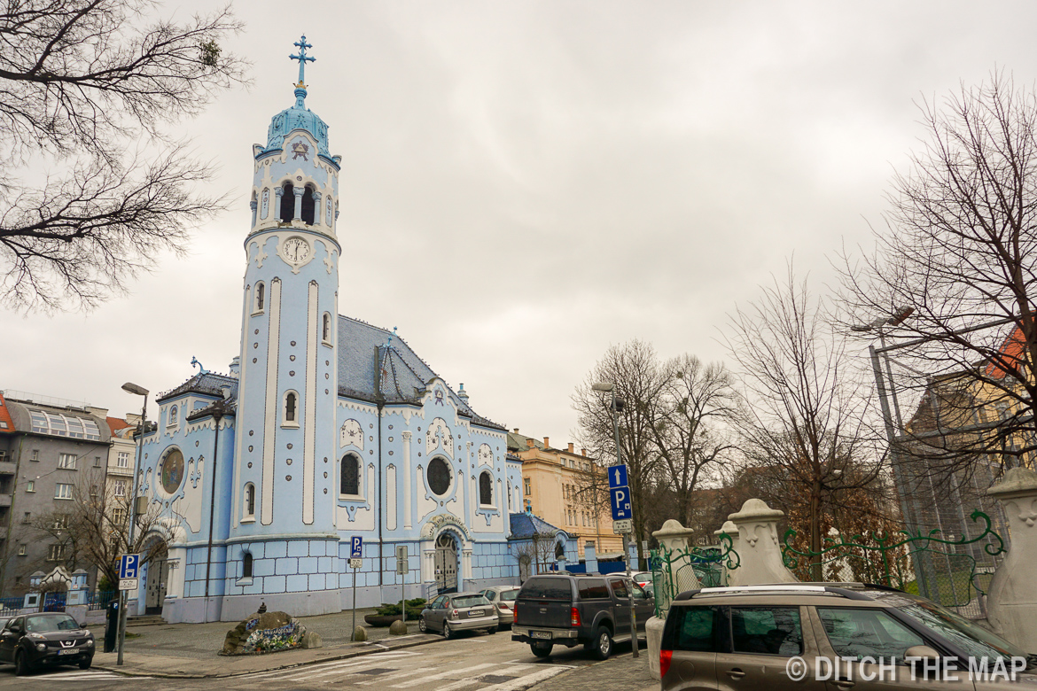 The Blue Church in Bratislava, Slovakia