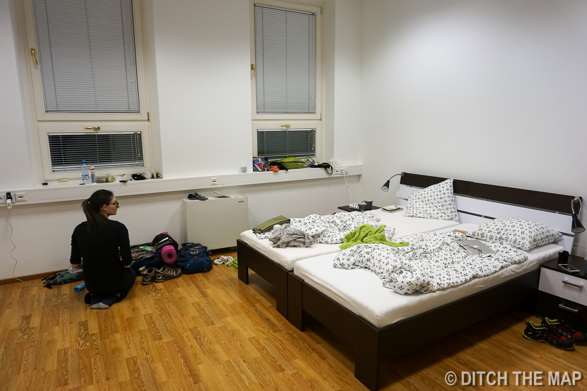 Our Hostel Room in Bratislava, Slovakia