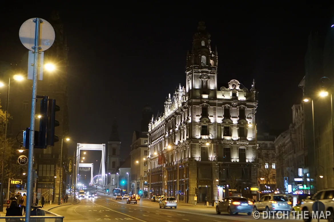 At Night in Budapest, Hungary