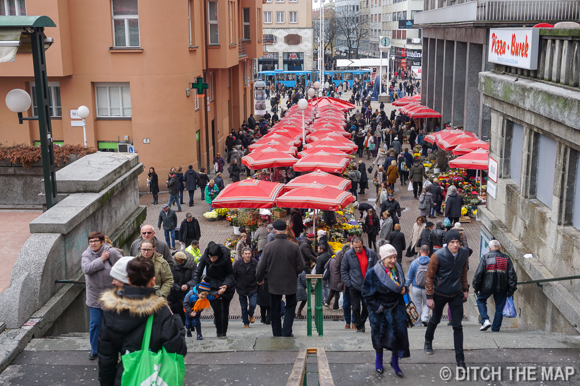 Dolac Market in Zagreb, Croatia