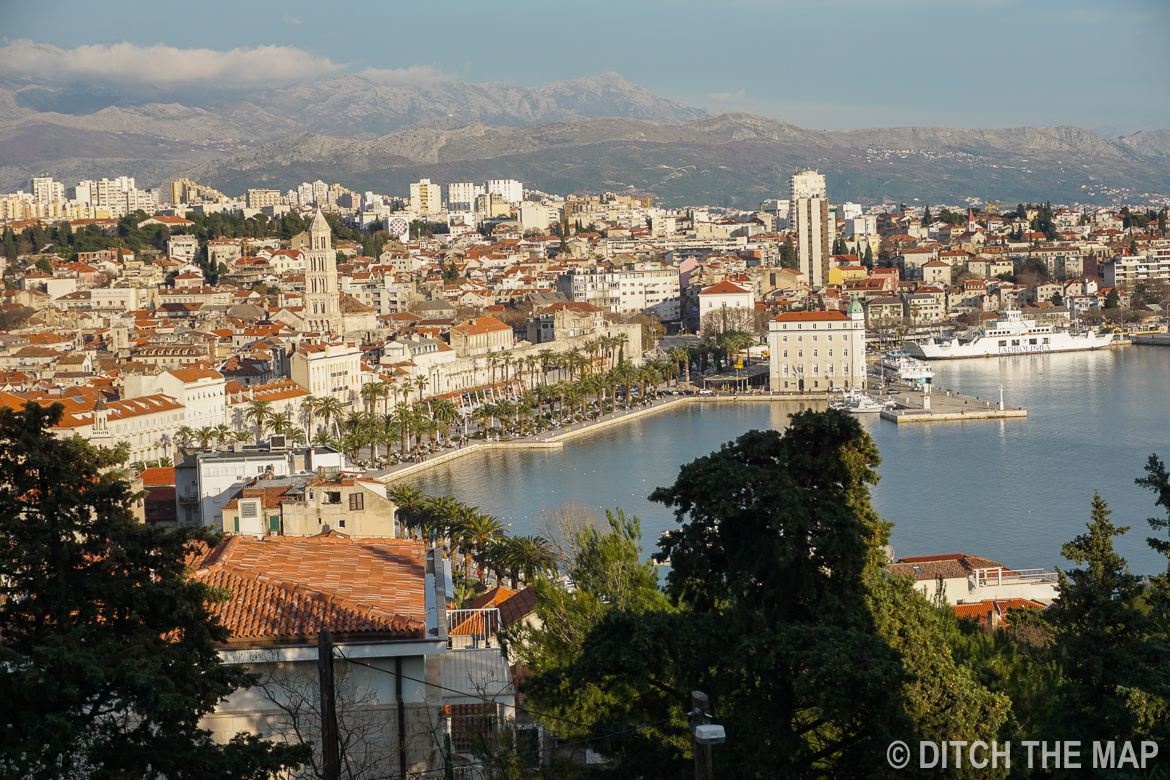 View from the park in Split, Croatia