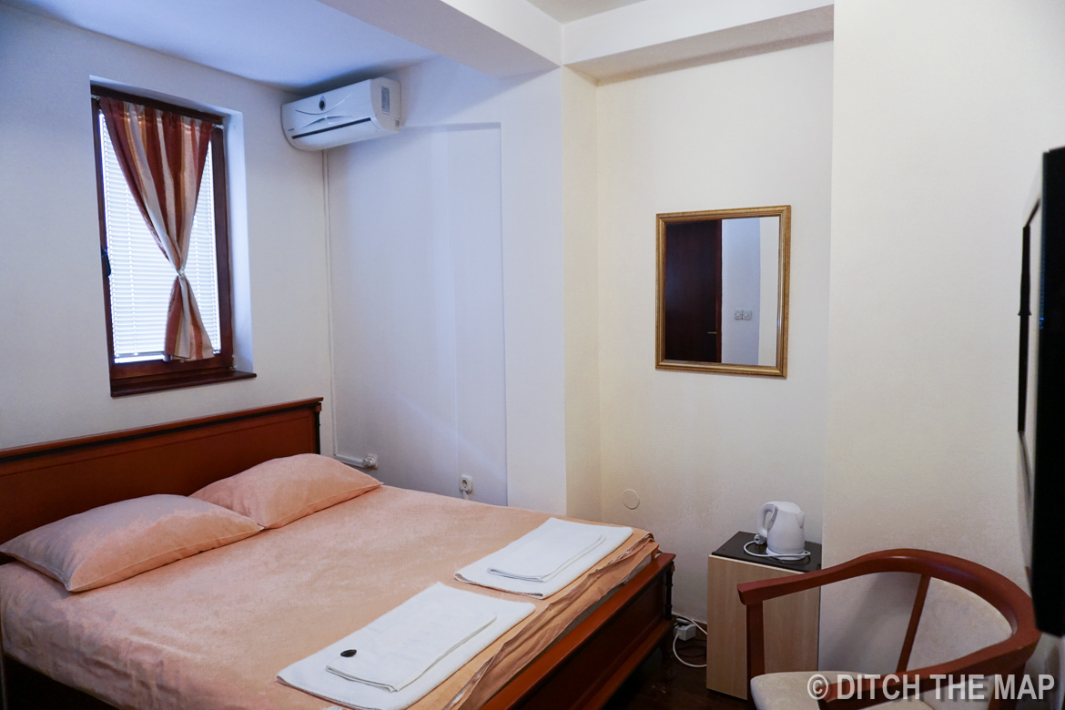 Our hotel room in Ohrid, Macedonia
