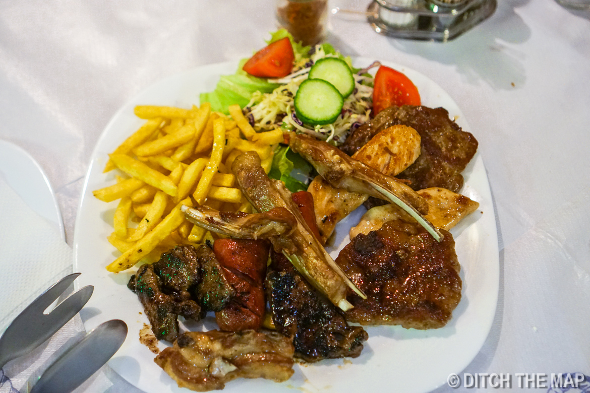 Dinner in Ohrid, Macedonia