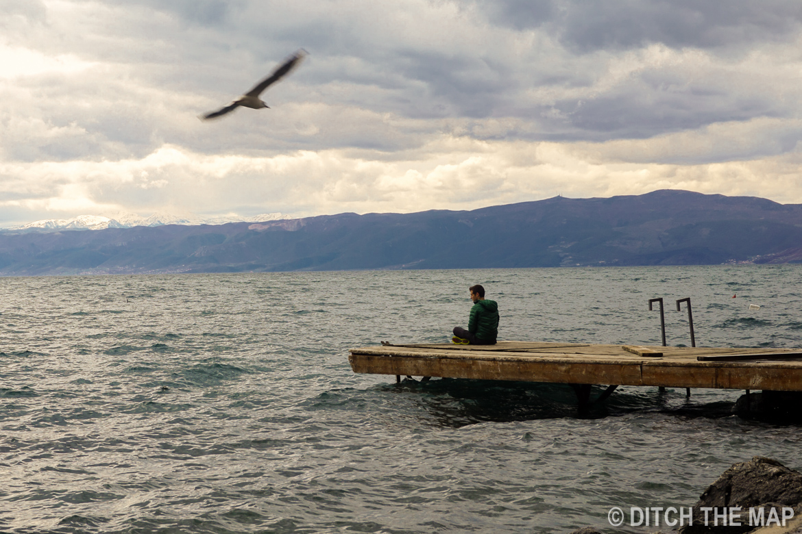 Taking in Lake Ohrid in Macedonia