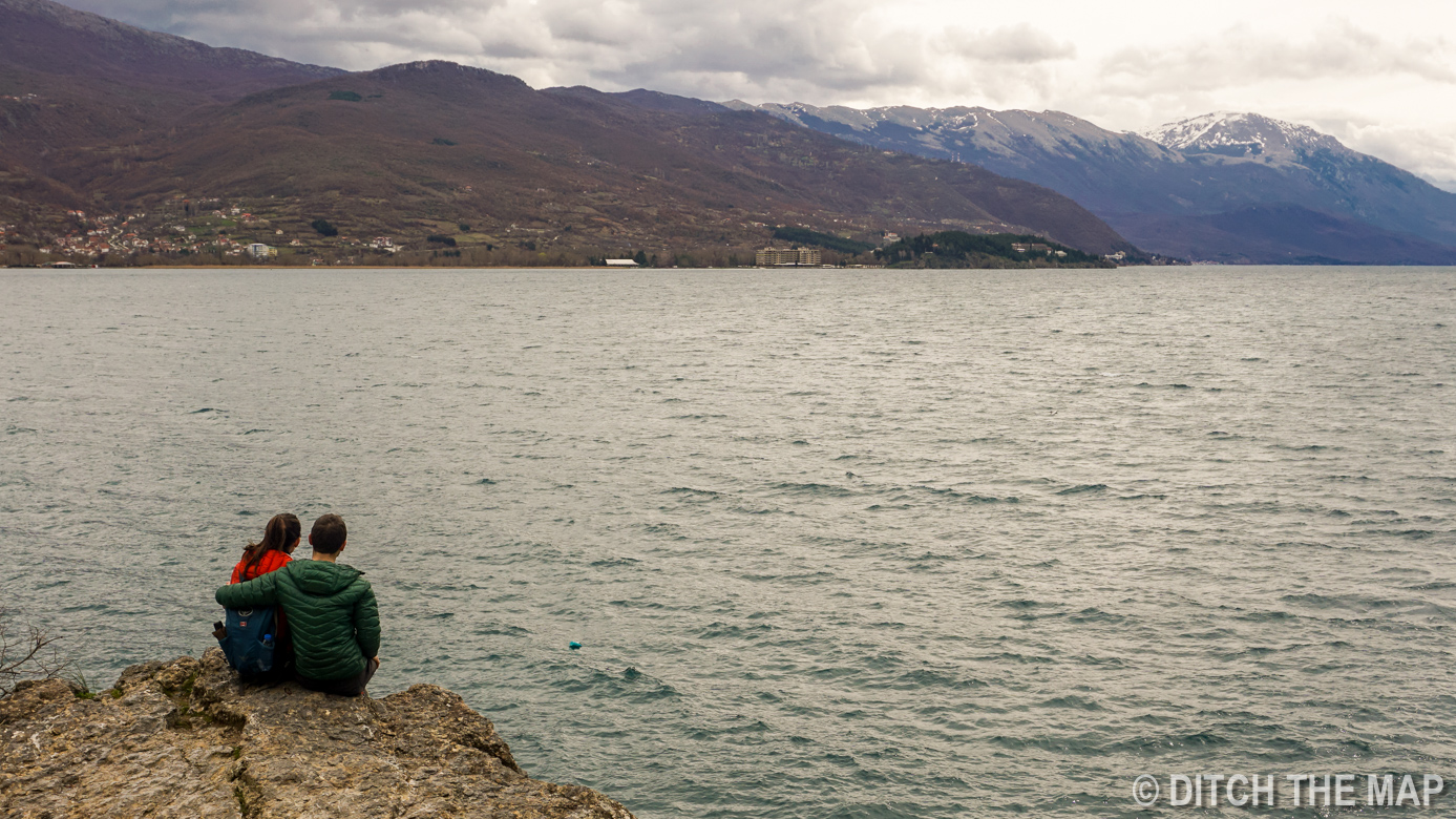 Taking in Lake Ohrid in Macedonia