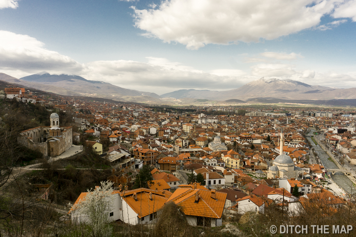 View of the city from the fortress of Prizren, Kosovo