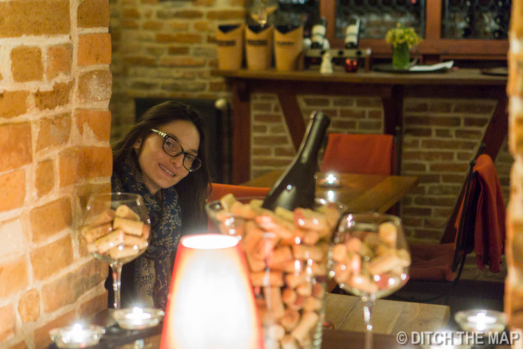Eating Dinner in Sibiu, Romania