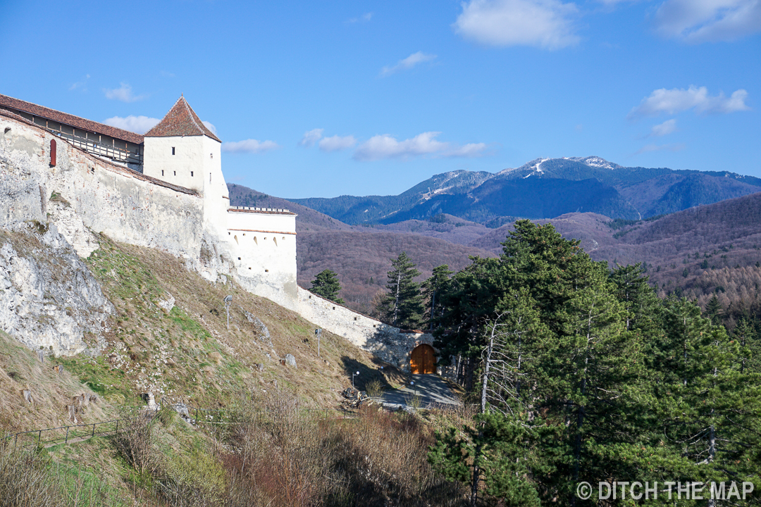 Outside Râșnov Fortress in Romania