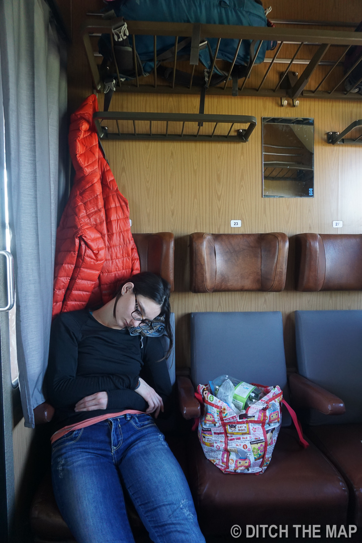 On our first train connection to Varna, Bulgaria