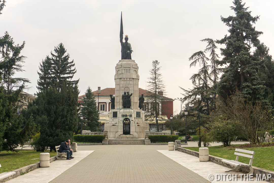Center of town in Veliko, Tarnovo, Bulgaria