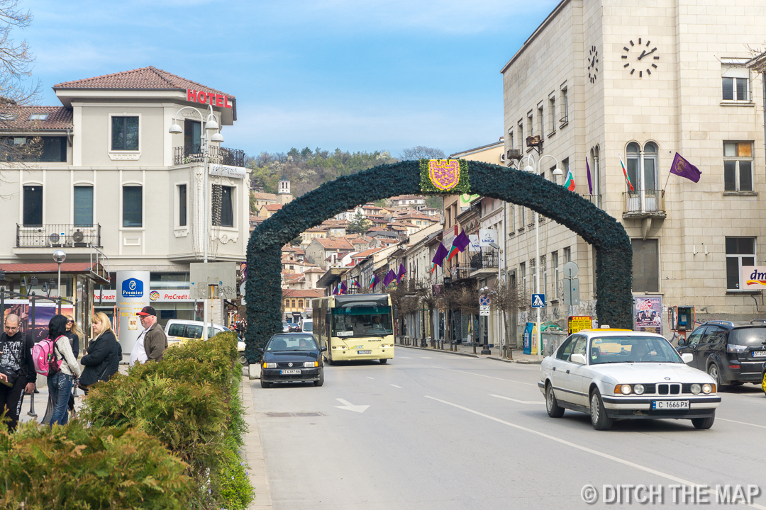 Main street in Veliko Tarnovo, Bulgaria
