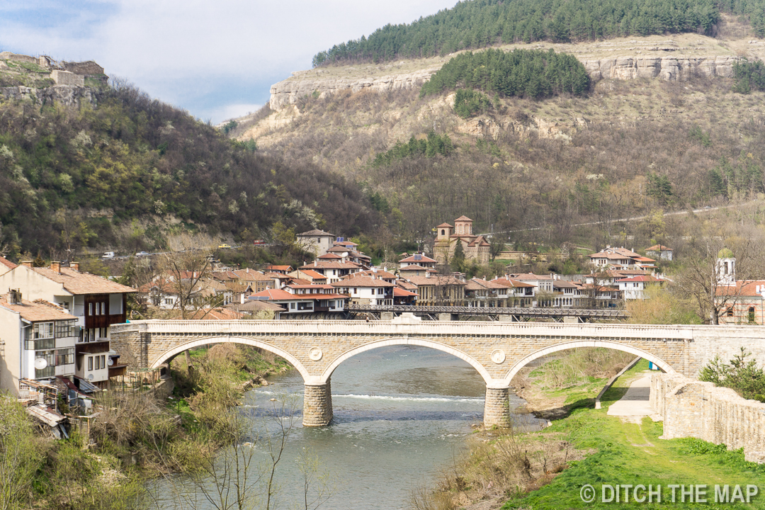 View of Tsarevets Fortress in Veliko Tarnovo, Bulgaria