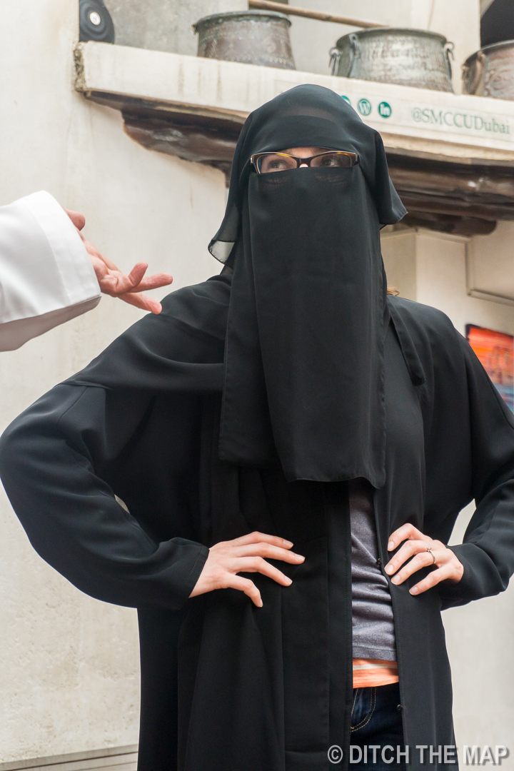 Sylvie Dresses up at Sheikh Mohammed Centre for Cultural Understanding in Dubai, UAE