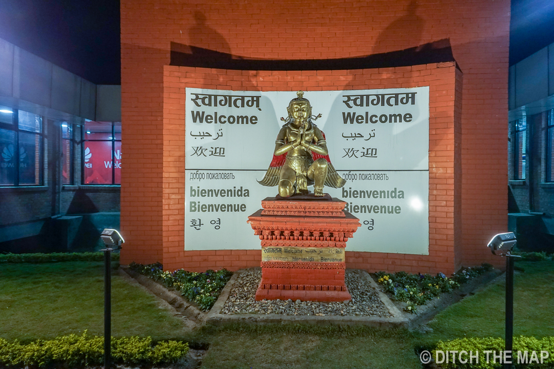 Arriving at Tribhuvan International Airport in Kathmandu, Nepal