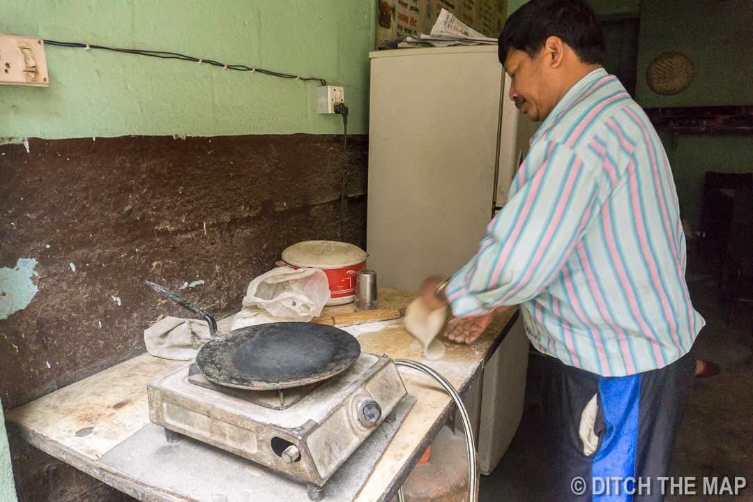 Street Food (Chapati) in Kathmandu, Nepal