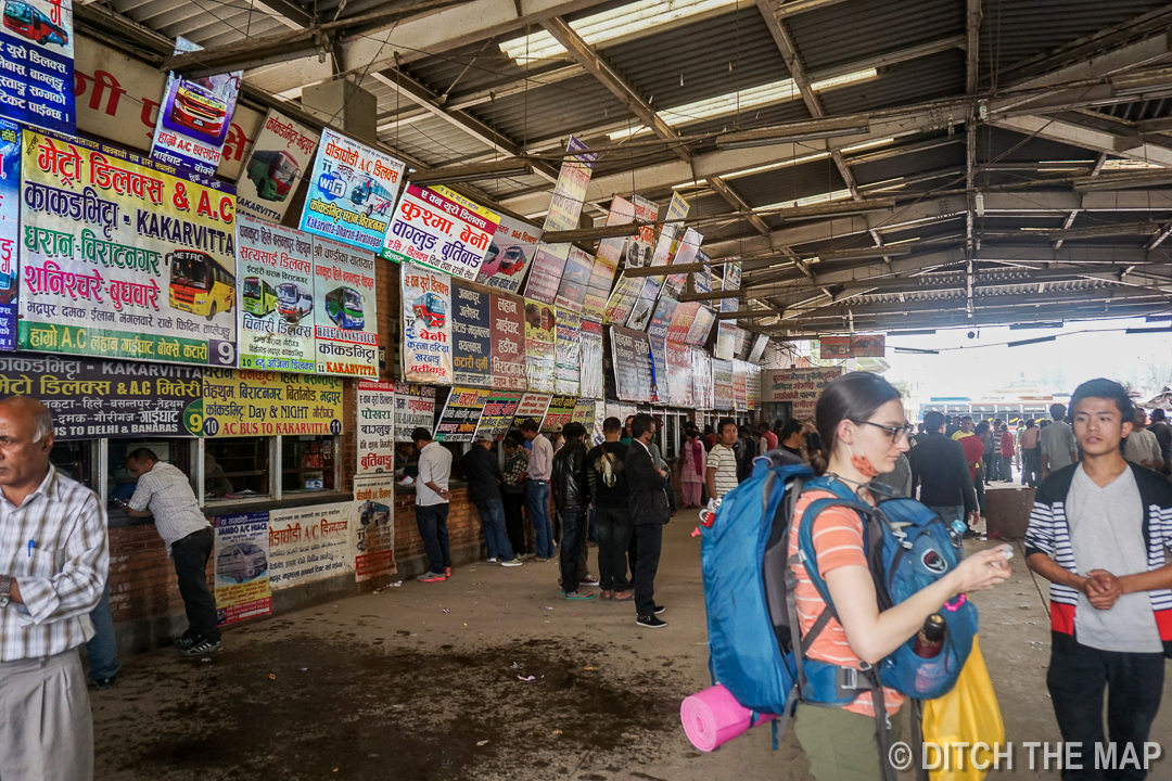 At the New Bus Station in Kathmandu, Nepal