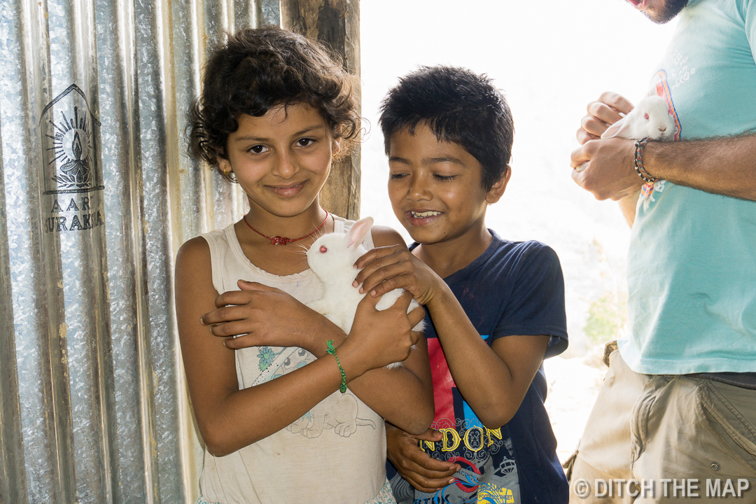 Children at our Workaway in Nepal