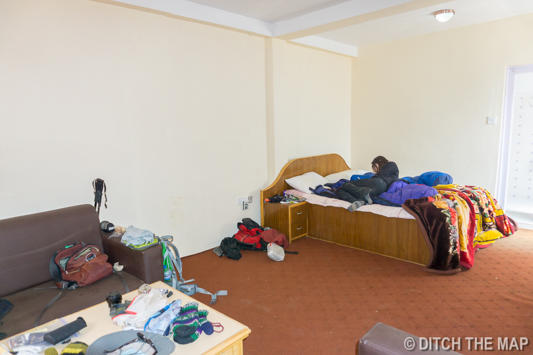 Our amazing room in Namche Bazaar, Nepal