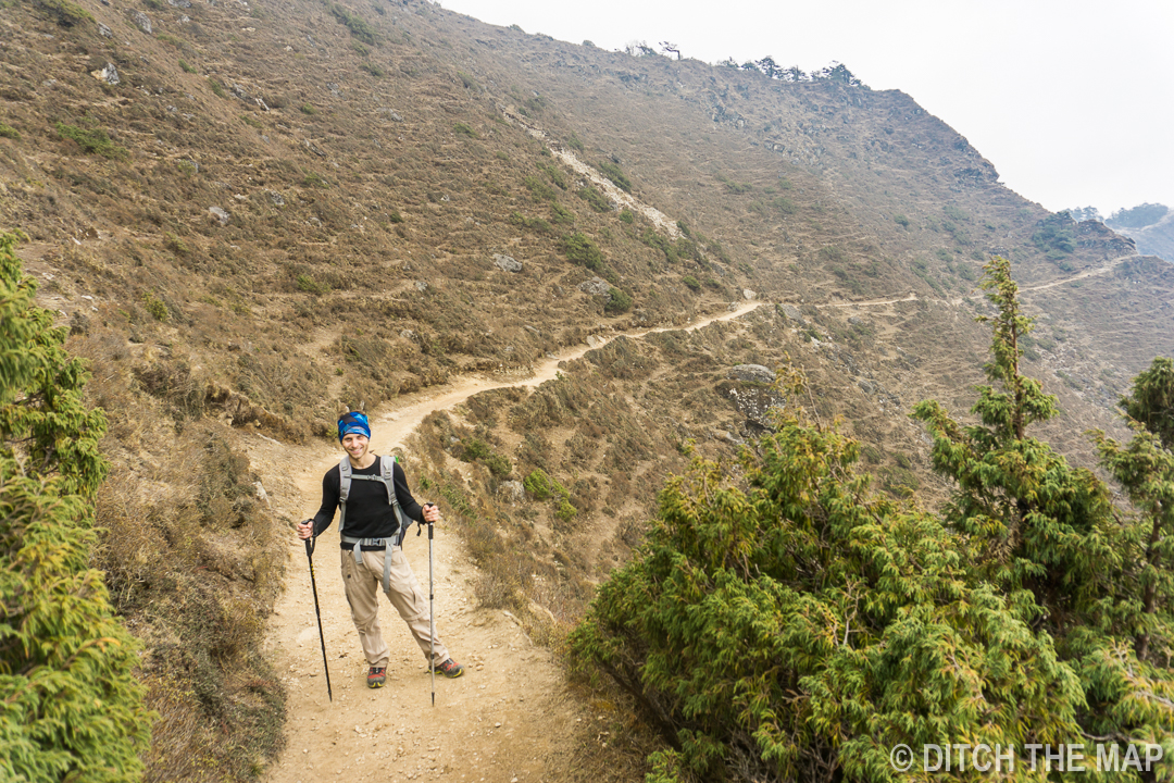 I hike to Khumjung and Khunde above Namche Bazaar, Nepal