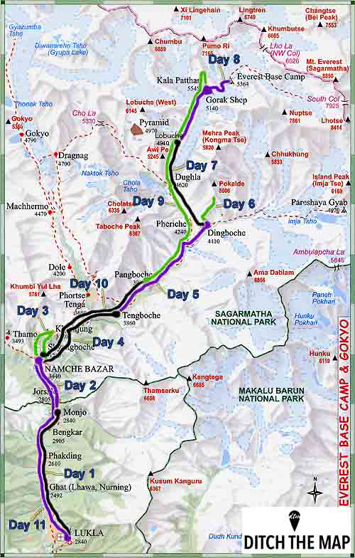 Our 11-Day Hiking Itinerary from Lukla to Everst Base Camp