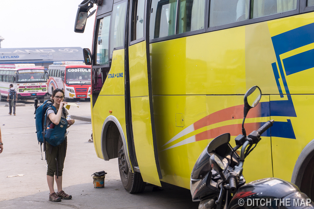 Our 17-hr Overnight Bus into India from Nepal