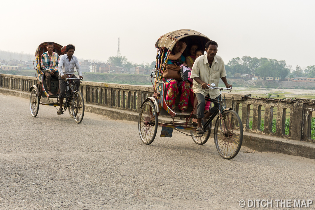 Crossing a long bridge into India