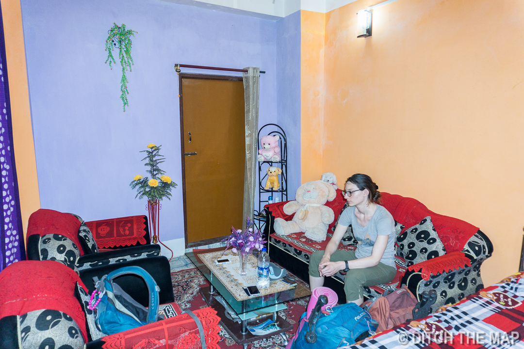 Our room in our Maki Bari Tea Estate Homestay in Kurseong, India
