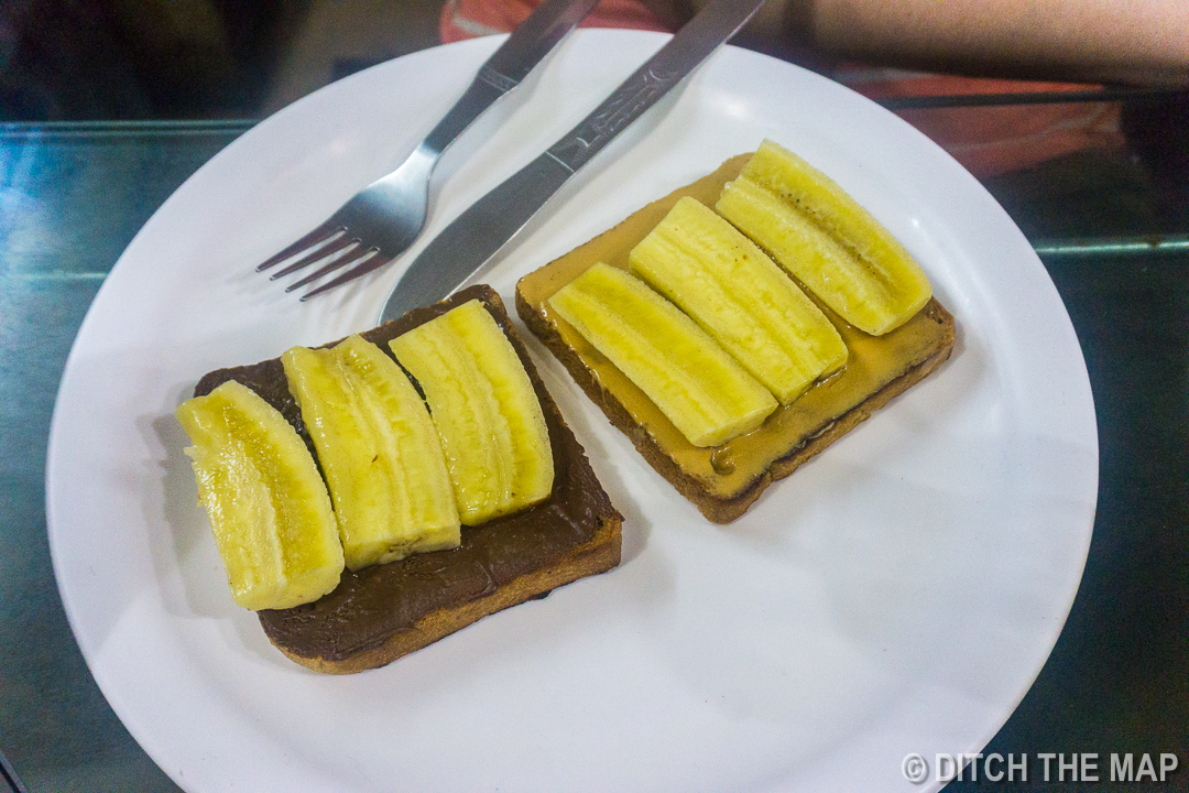 Sylvie orders a very specific type of banana toast in Kolkata, India