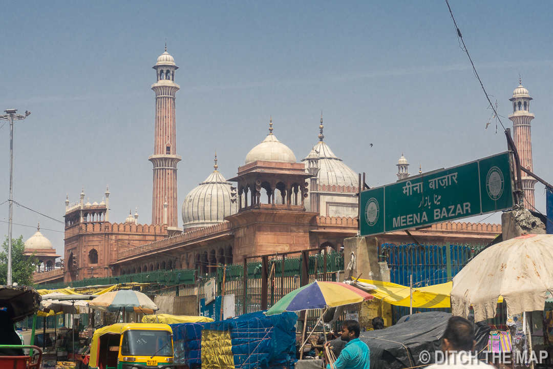 View of Jama Masjid in Delhi, India