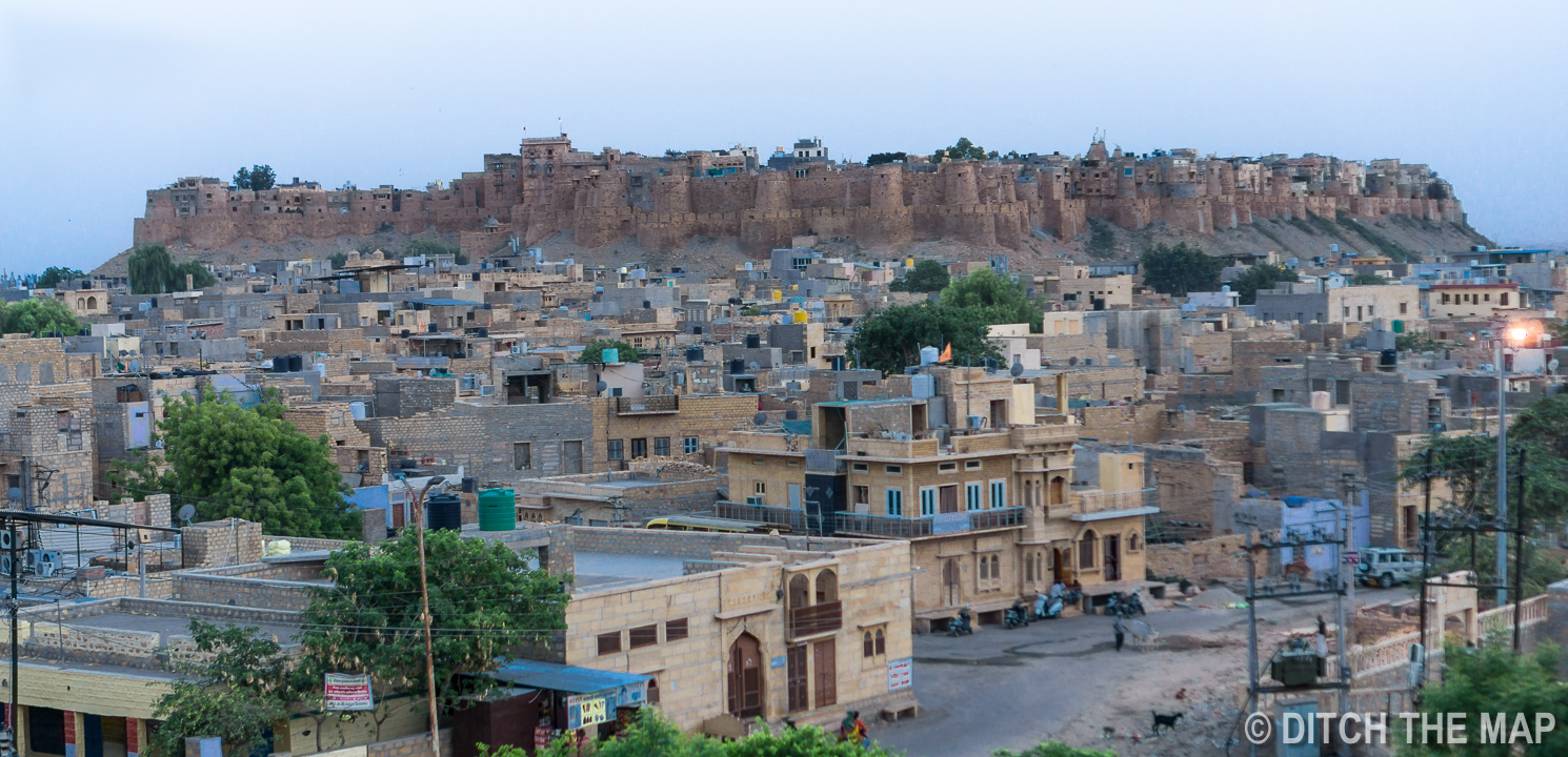 Watching the Sunset from Outside the Fort in Jaisalmer, India