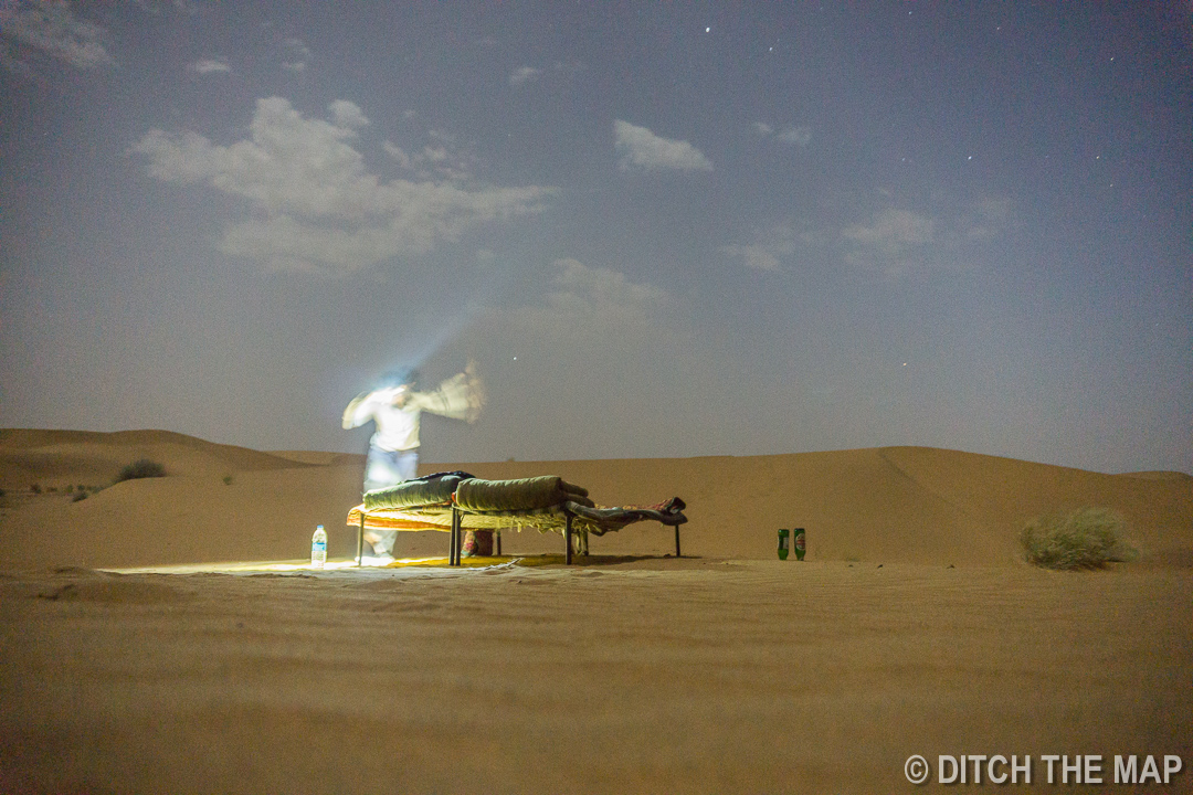 Our Sleeping Arrangements in the Thar Desert, India