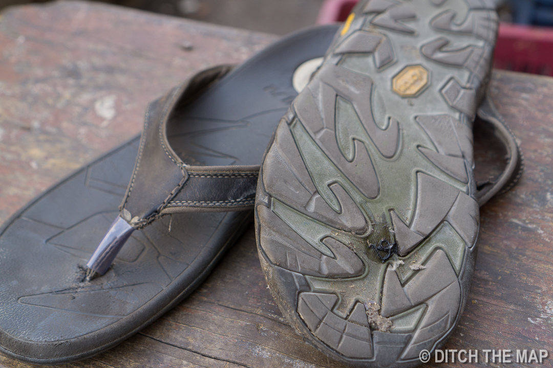 Getting my sandals repaired on the streets of Jodhpur, India