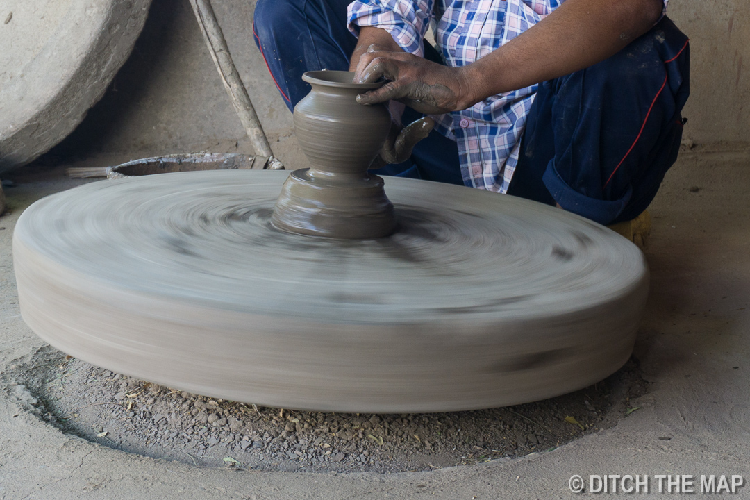 Potter at Local Village Outside Jodhpur, India