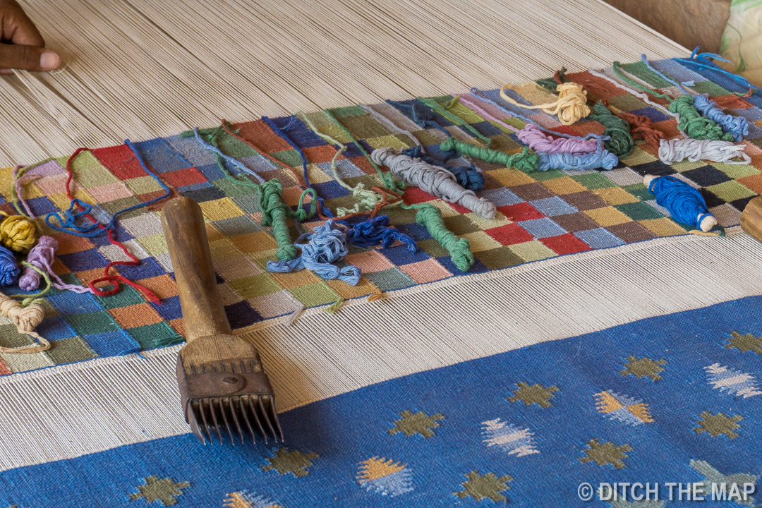 A Local Village Making Handwoven Textiles Outside Jodhpur, India