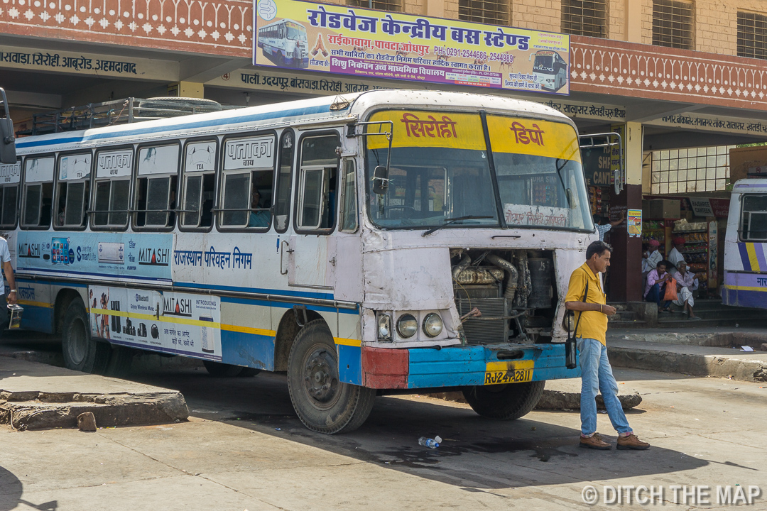 Waiting at a Bus Station Until Our Ride to Ajmer (Pushkar), India