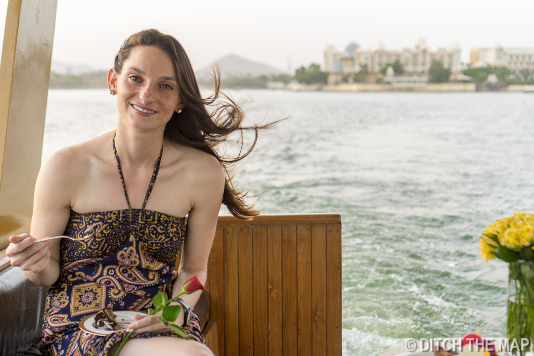 On Sunset Cruise in Udaipur, India