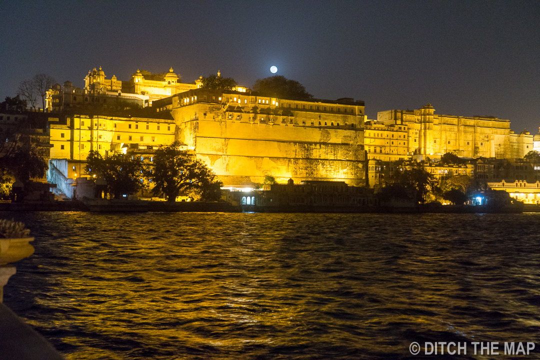 View from our Seat at Dinner in Udaipur, India