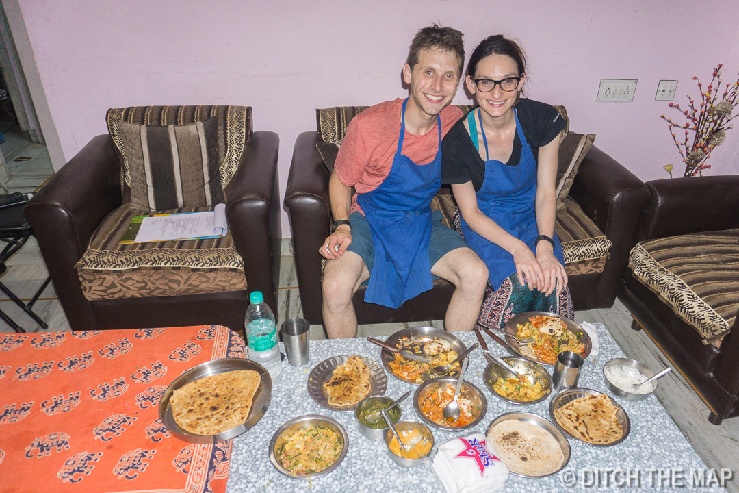 Finally Getting to Enjoy our Feast in Udaipur, India