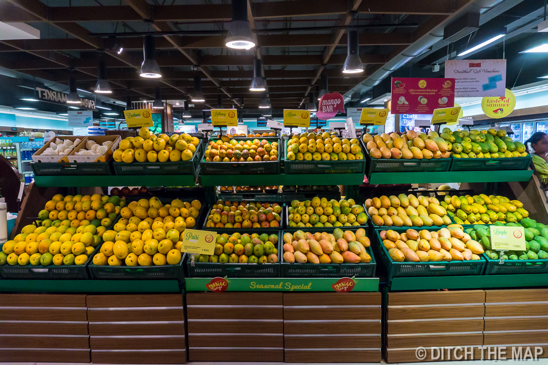 Variety of Mangos Sold in an Upscale Store in Mumbai, India