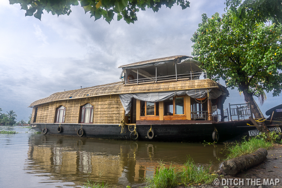 The houseboat we rented for 2 nights in Appelley, India