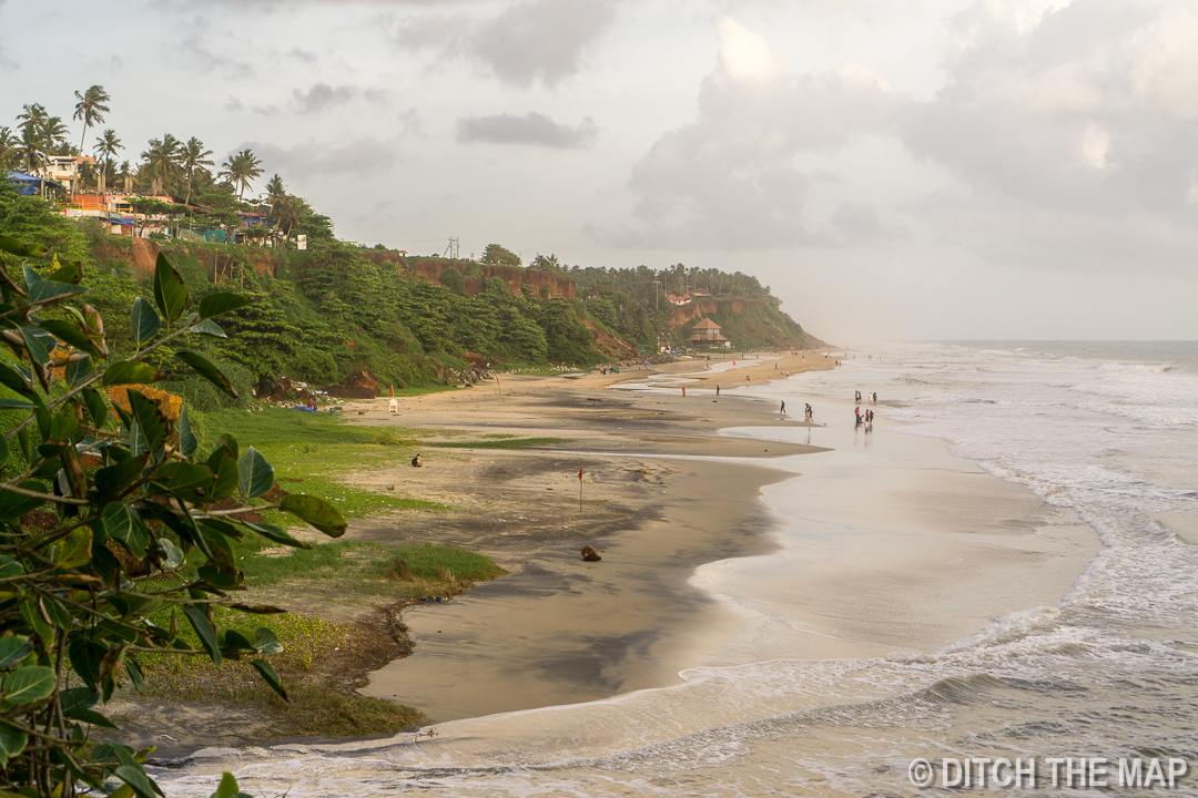 Varkala Beach in South Kerala, India