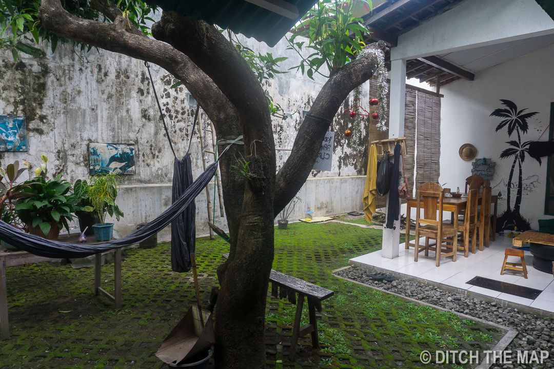 The Backyard of our Hostel in Yogyakarta, Indonesia