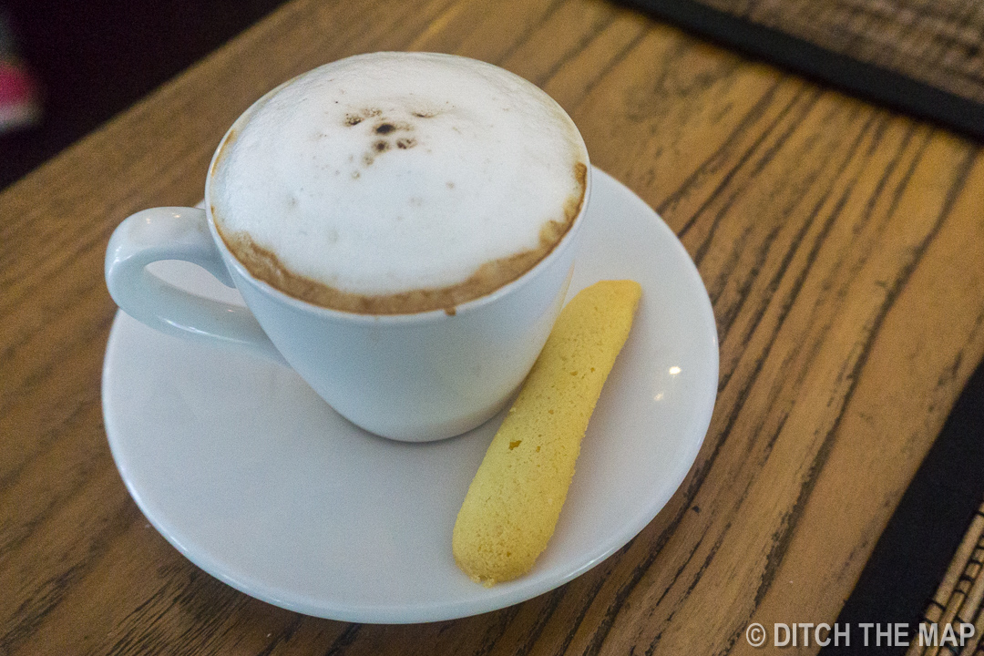 Afternoon coffee at Lotus Mio in Jogyakarta, Indonesia
