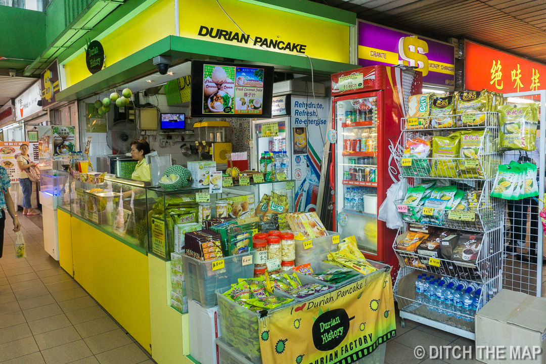 One of the Many Durian Shops in Singapore