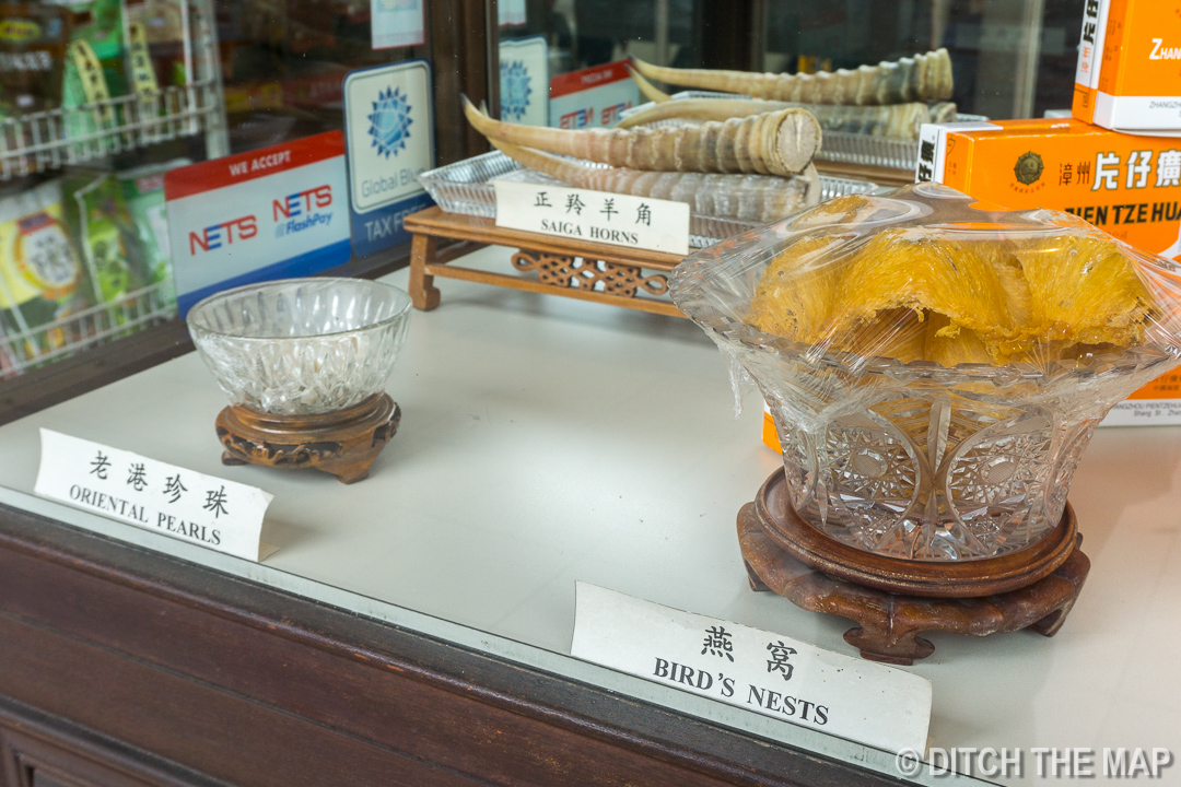 Bird's Nest Being Sold in Chinatown in Singapore