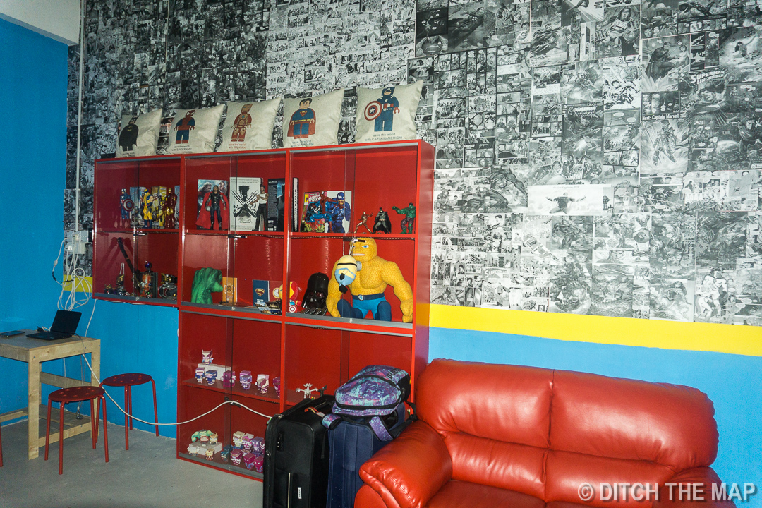 Our Hero-Themed Hostel Room in Kuching, Sarawak, Borneo, Malaysia